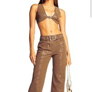 NWT I.AM.GIA Natali Top Chocolate Brown Size XL